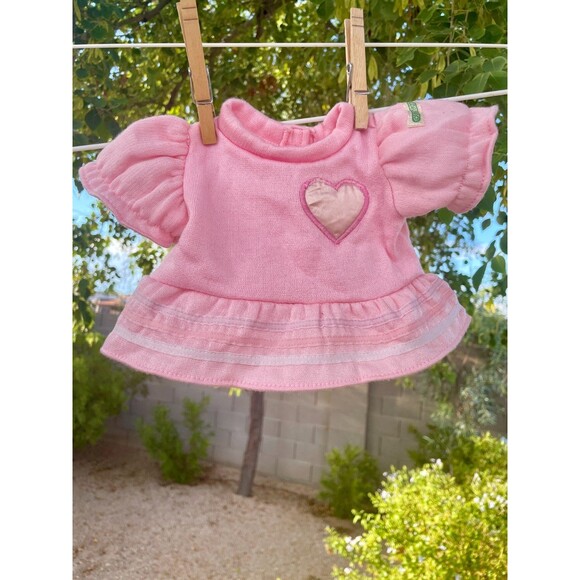 Vintage Cabbage Patch Kids Girls Sweatshirt Pink Heart Top Short Sleeve Doll Top - Picture 2 of 11